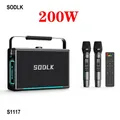 SODLK S1117 Nuovo modello 200W Altoparlante karaoke Bluetooth portatile, Altoparlante per prestazioni di strumenti musicali con microfono