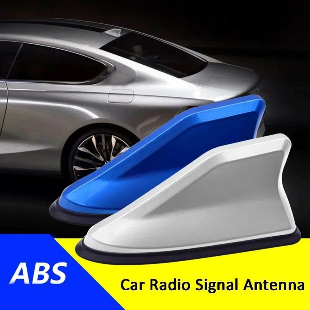Carbon Look Auto Dach Top Mount Shark Fin Antenne Antenne Topper Auto Radio AM FM Antenne Signal Verstärker Antenne Universal Image