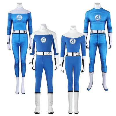 Fantastisches 4-Overall-Kostüm, Cosplay, Superheld, unsichtbarer Sue Storm Thing-Body für Damen und Herren, Halloween, Karneval, Party-Kostüme Image
