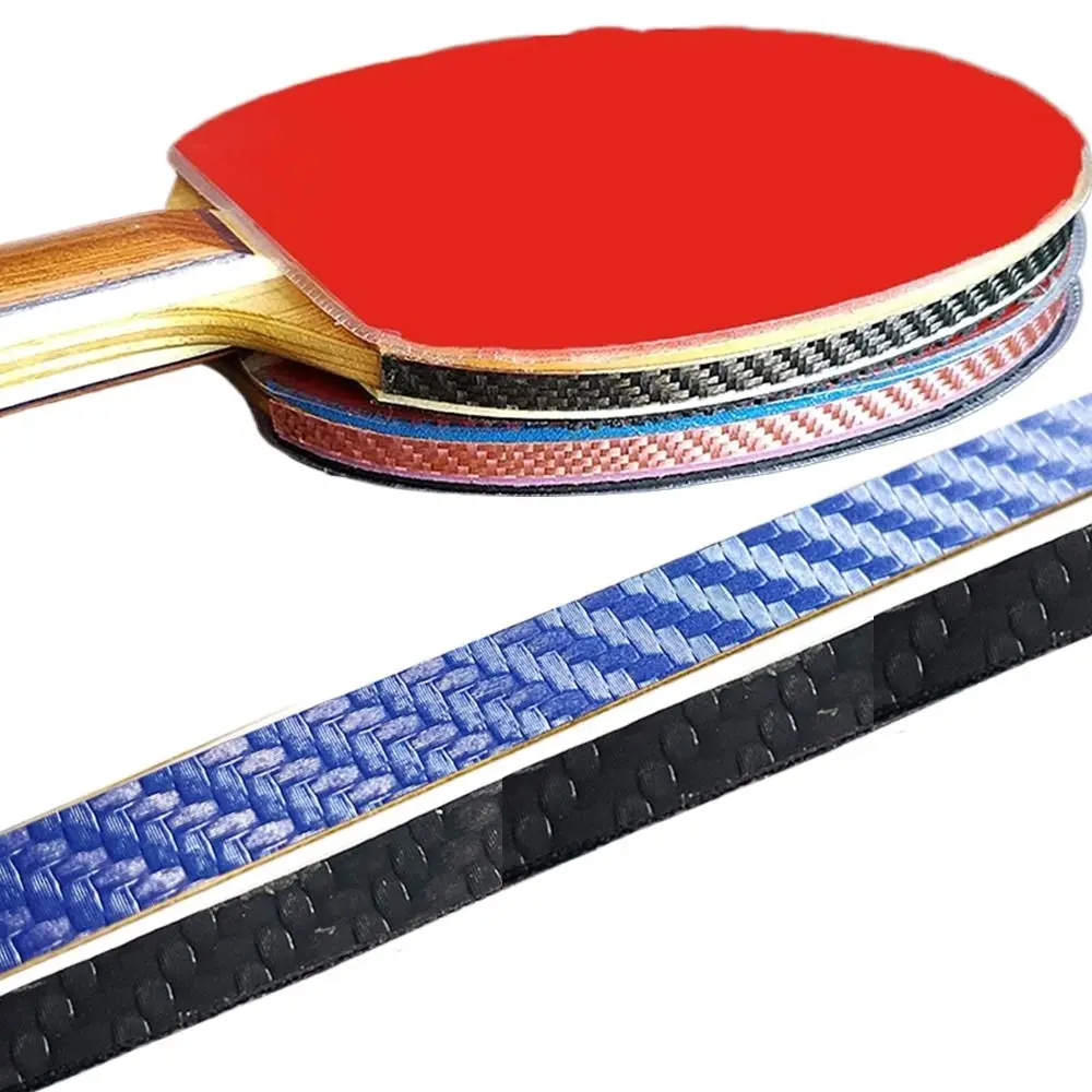 PU Carbon Faser Tischtennis Schläger Rand Band Super Harte Ping Pong Bat Schützende Seite Band Verdickte Rand Schutz Streifen Image