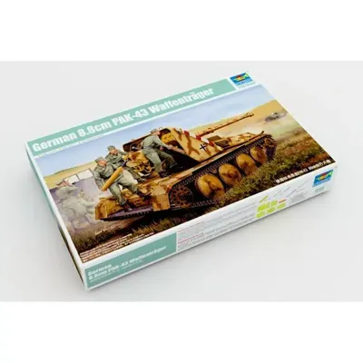 Trumpeter 05550 1/35 Deutscher 8,8 cm langer Waffentrager PAK-43 – maßstabsgetreuer Modellbausatz Image