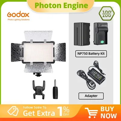 Godox LED308C II LED308 3300K-5600K LED Video Licht Lampe für DV Camcorder Kamera + NP770 4400Ahm batterie & Ladegerät