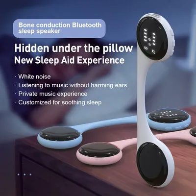 Bone Conduction Portable Bluetooth Sleeping Speaker Built-In 10 Natural Sounds White Noise TF Card Music Box Under The Pillow