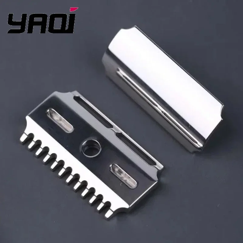 Yaqi Vostok 90DC 316 Edelstahl polierter Doppelkamm-Sicherheitsrasierkopf mit 0,9 mm Klingenspalt Image