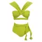 Braid Bikini Swimsuit High Waist with Belt Swimwear for Women Cut Out Two Piece Bathing Suits Push Up Summer Female