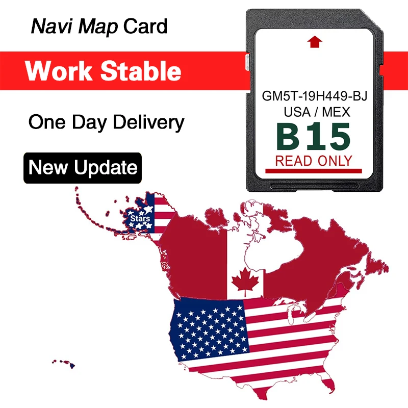 Neu für Ford F150 C-Max Multimedia-Navigation B15 Karten GPS USA MEX 2024 Sat Nav SD-Karte 32 GB GM5T-19H449-BJ Image