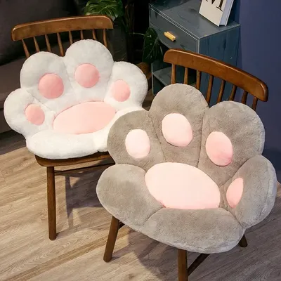 Katze Pfote Zurück Weiche Kissen Plüsch Stuhl Kissen Sofa Innen Boden Hause Stuhl Dekor Tier Plüsch Werfen Kissen Rückenlehne Kissen Image