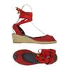 Tom Tailor Damen Sandale, Gr. 36, rot, kein Etikett