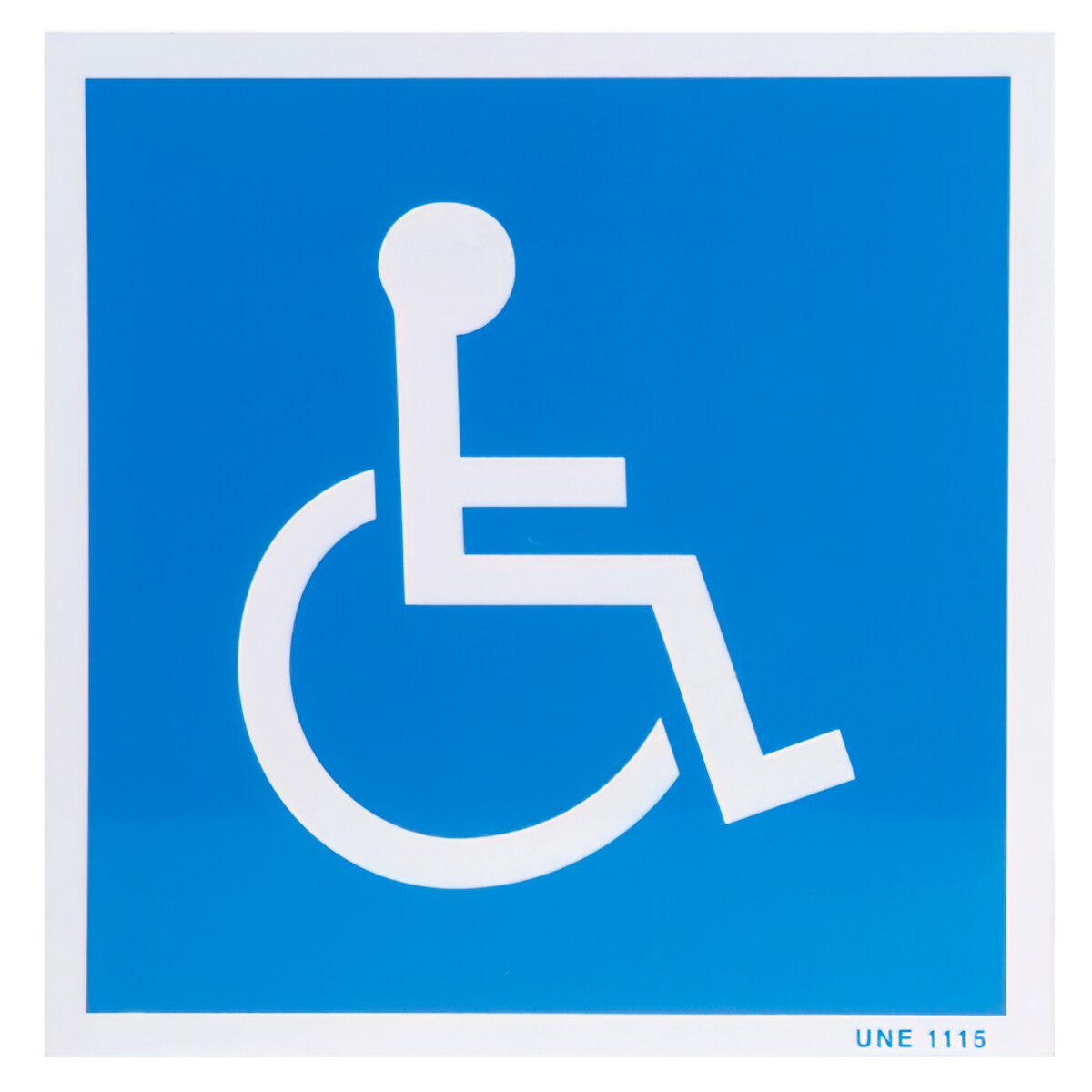 Handicapped Schild Blau weiß 21x21 cm. Image