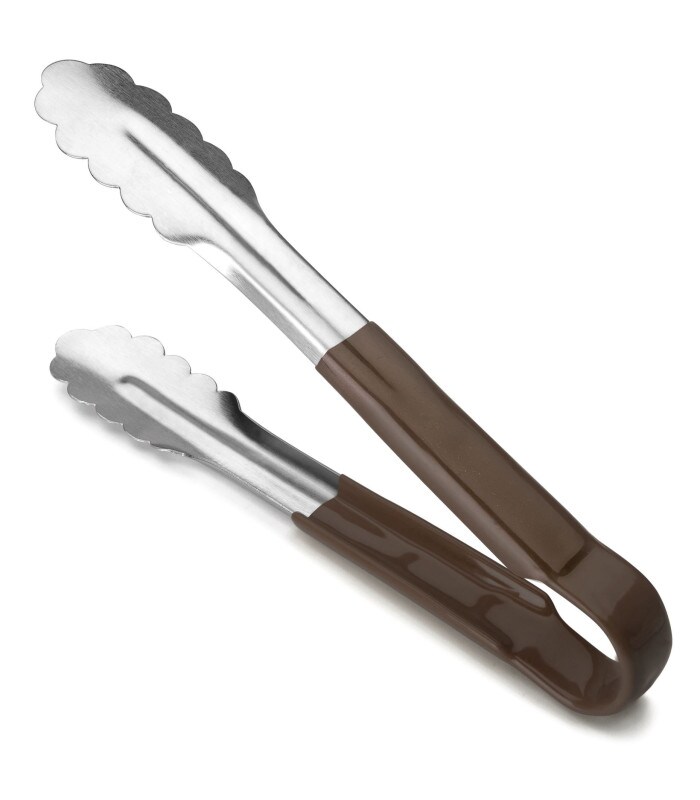 LACOR braune Zange KARU Edelstahl 30 cm mit isolierendem ABS-Griff 63075 Image