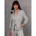 Daunenjacke CREATION L PREMIUM, Damen, Gr. 36, grau (hellgrau, grau), 55% Polyester, 45% Polyamid, Wattierung:90% Daunen, 10% Federn, unifarben, Langarm, Jacken