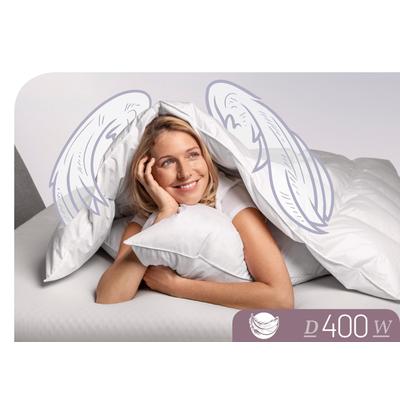 Daunenbettdecke SCHLAFSTIL "D400", weiß, B:240cm L:220cm, Bezug: 100% Baumwolle. Füllung: 90% Daunen, 10% Federn, Bettdecken, hergestellt in Deutschland, allergikerfreundlich Image