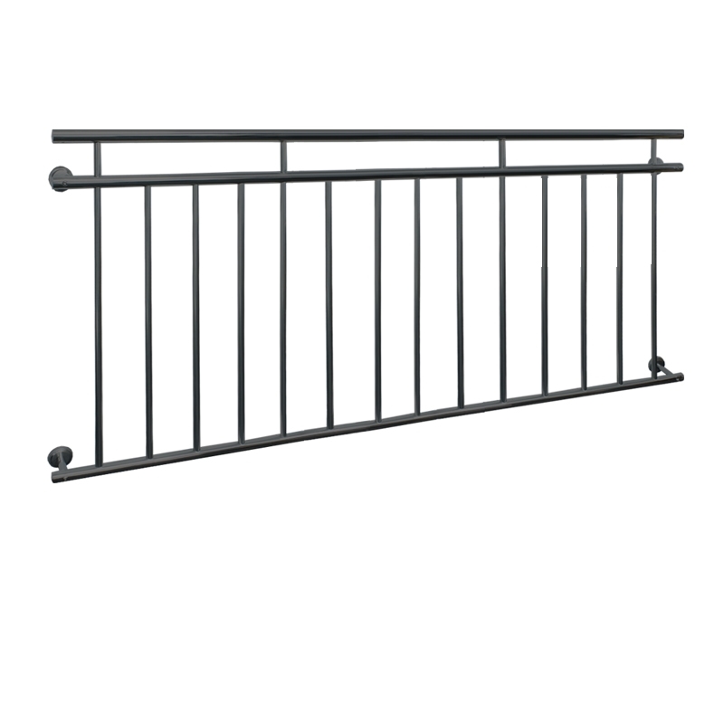 ECD Germany Französischer Balkon 90x184 cm Anthrazit matt | 14 Füllstäbe, Stahl pulverbeschichtet, Balkongeländer Fenstergitter Image