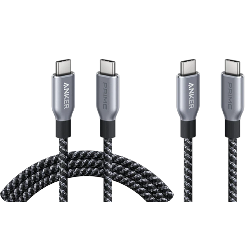 Anker Prime USB-C auf USB-C Kabel (240W, Upcycled-Flechtdesign, 1.8m)+Anker Prime USB-C auf USB-C Kabel (240W, Upcycled-Flechtdesign, 0.9m)