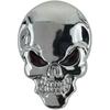 Fashion Punk 3D Totenkopf Skelett Abzeichen Auto/Motorrad Metall Aufkleber Cool Aufkleber, Silber