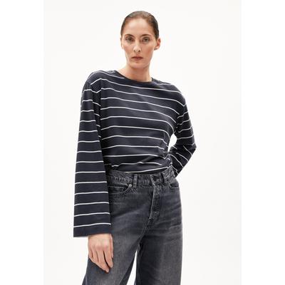 MARYNAA FINE STRIPE - Frauen Loose Fit Langsarmshirts - mehrfarbig (Größe: S) Image