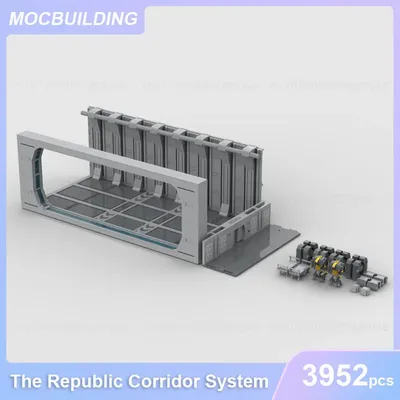 Republik Korridor System Hangar Spielset Architektur Modell MOC Bausteine DIY Montieren Ziegel Sammeln Spielzeug Geschenke 3952PCS Image
