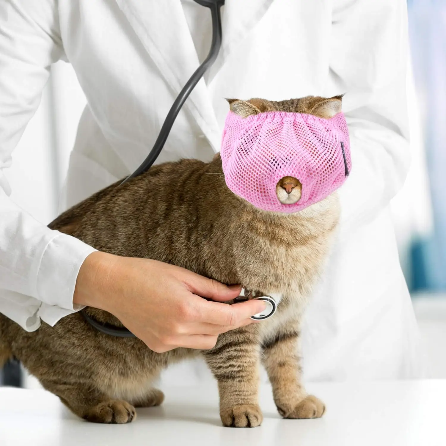 Haustier Katzen Anti Biss Maulkörbe Atmungsaktive Mesh Katze Reise Werkzeug Bad Schönheit Pflege Liefert Katze Bade Tasche Haustier Katze Maulkorb Procuct Image