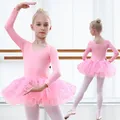 Justaucorps de Ballet pour filles, jupe Tutu à manches longues, imprimé étoile brillante, robe Tutu de danse, jupe de danse Tutu mignonne pour tout-petits