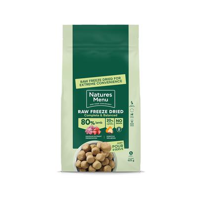 625g 80% Lamb Freeze Dried Nuggets Natures Menu Dry Dog Food