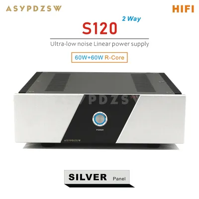 ASYPDZSW S120 60W+60W HIFI 2-Wege-Linearnetzteil mit extrem geringem Rauschen DC 5---24V Optional Image