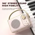 Altoparlante wireless portatile radio con musica TWS Mini altoparlante carino con lettore FM Altoparlante Bluetooth retrò Hifi Stereo TF USB