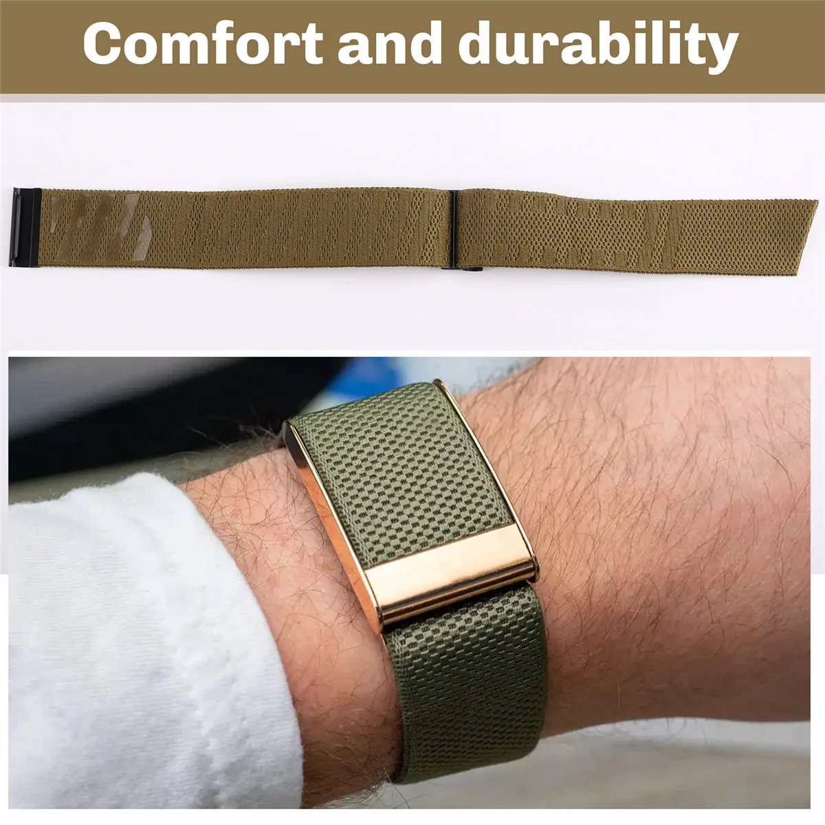 【Exklusivangebot!】2PCS Fitness Tracking Strap Band Ersatz für Whoop 4.0 und Whoop 3.0 verstellbares atmungsaktives Band Image