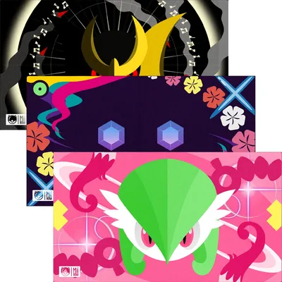 3 Modelle Pokemon Gardevoir Sableye Spielmatte, selbstgemacht, Giratina PTCG Battle Card Pad, Anime-Spiel, Mauspad Image