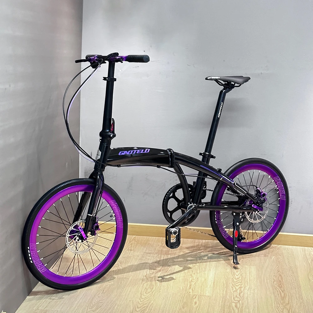 Rennrad Faltrad 22 Zoll 9-Gang-Faltrad 451 Rad CNC 160 mm Öl Scheibenbremse Stadt Tragbares Outdoor-Fahrrad Schwungrad 11-32T Image