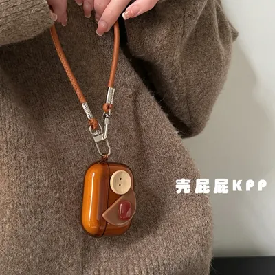 Hochwertige braune Schutzhülle für AirPods Pro/3/2 Kopfhörerzubehör, langlebige Apple Airpods-Abdeckung, tragbare Audio-Video-Geräte Image
