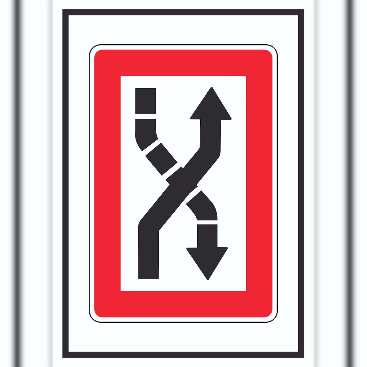 HB-Druck Fahrwasser nach Steuerbord zu überqueren Symbol A1 Rückseite selbstklebend Image