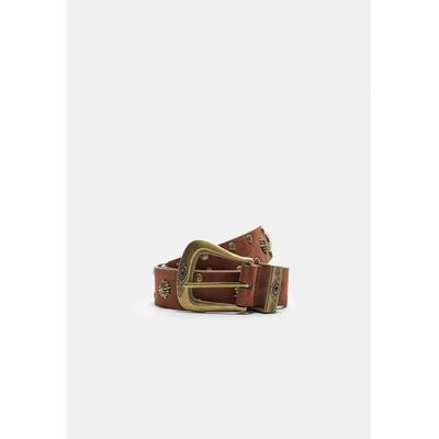 Stradivarius Belt with round studs Brown 30