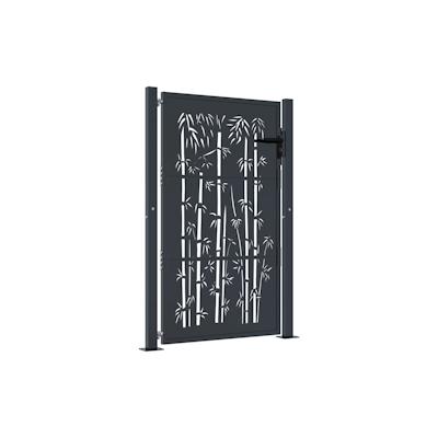 vidaXL Gartentor Anthrazit 105x155 cm Stahl Bambus-Design Image