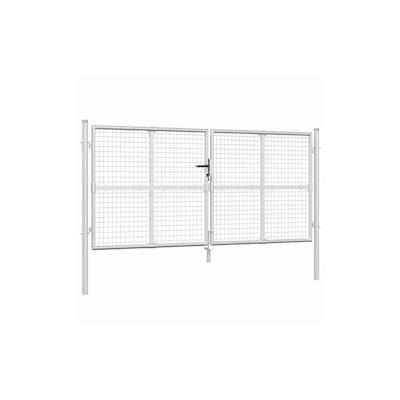vidaXL Mesh-Gartentor Silbern 300x175 cm Verzinkter Stahl Image