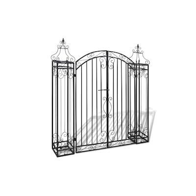 vidaXL Zierendes Gartentor Schmiedeeisen 122×20,5×134 cm Image