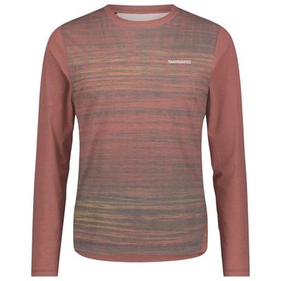 Shimano - Spazio Long Sleeves Jersey Printed - Radtrikot Gr XL braun Image