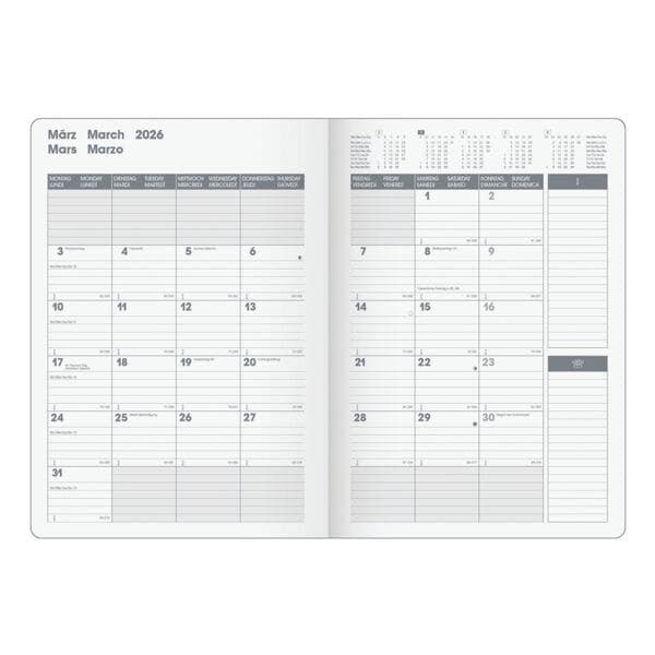 Brunnen Buchkalender »Premium Modell 739 '26 SlimLine« 17 x 24 cm schwarz, 17x24 cm Image