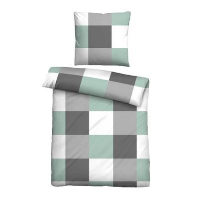 Castell Thermo-Fleece Bettwäsche karo mint, 1x 155x220 cm + 1x 80x80 cm Image
