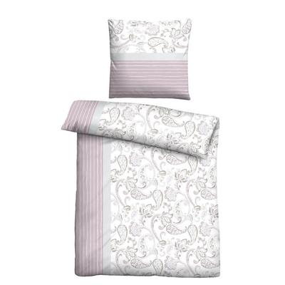 Castell Feinbiber Bettwäsche Paisley viola, 1x 135x200 cm + 1x 80x80 cm