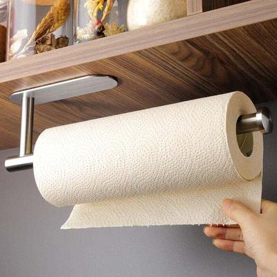 Küchenrollenhalter, Selbstklebend Wandmontierter Küchenrollenhalter Ohne Bohren für Küche und Bad Image