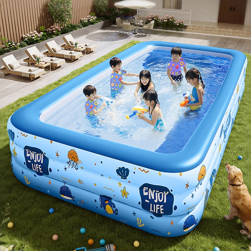 Piscine gonflable mobile grande famille adulte gonflable PVC épaissi piscines bébé piscines intérieur extérieur baignoire