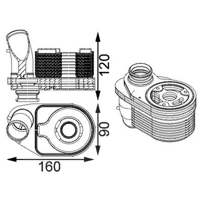 Mahle Ölkühler, Motoröl [Hersteller-Nr. CLC203000S] für Fiat Image