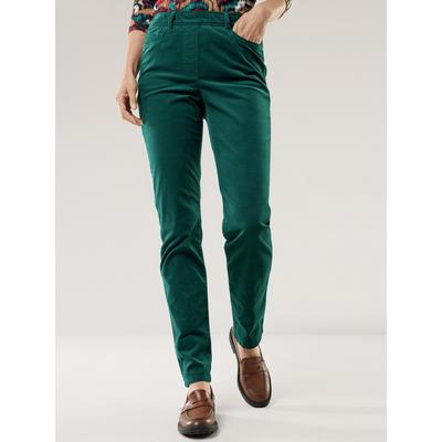 Walbusch Damen Schlupf Cordhose Gruen noch offen: Muster Image