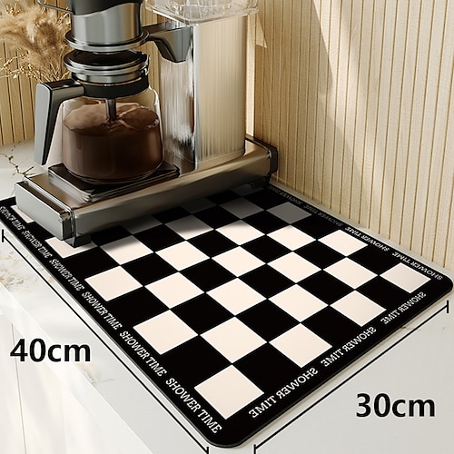 1pc Geschirr Abfluss Pad Haushalt Küche Arbeitsplatte wasserabsorbierend leicht zu trocknen Tassen Pad waschbar isoliert und trocken Mahlzeit Pad