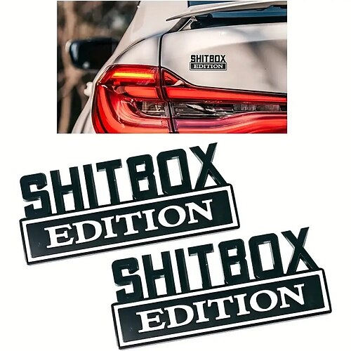 2 lustige Auto-Embleme in 3D – cooler ABS-Kotflügel-Ersatzaufkleber, kompatibel mit den meisten Autos, LKWs und SUVs