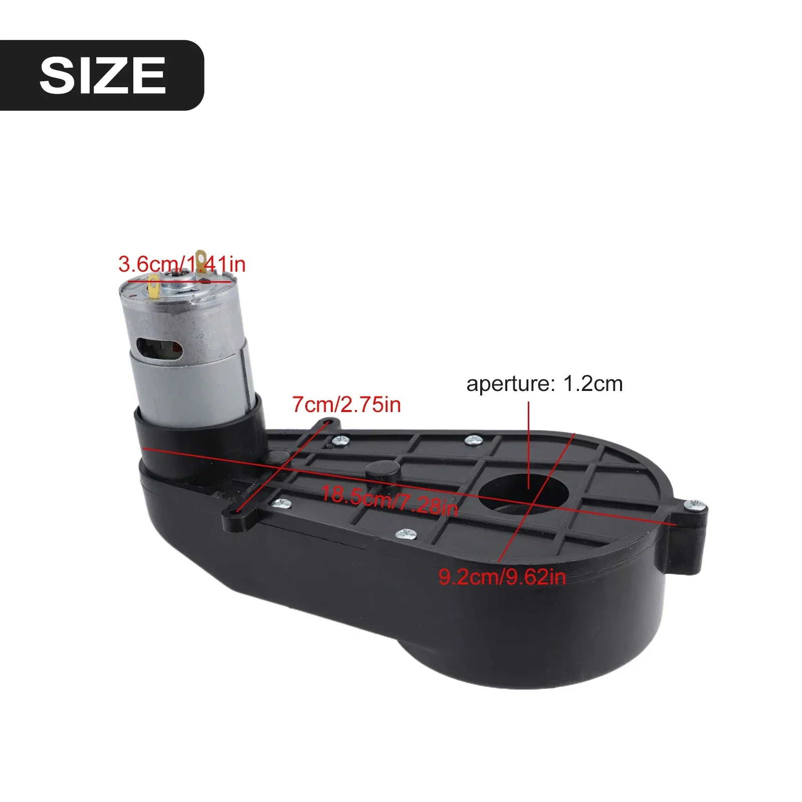 Kunststoff Material elektrisches Getriebe elektrisches Getriebe tragbares Getriebe Fahrt auf Auto motor 200W Leistung 24V Spannung einfache Installation Image