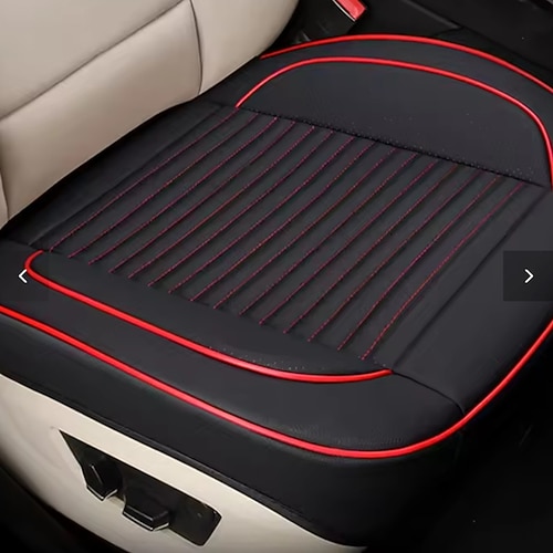 Neues Luxus-Auto-Lederkissen 3D dreidimensionaler, vollständig umschließender Einzelsitzbezug, tragbar, atmungsaktiv, für alle Jahreszeiten im Autoinnenraum Image