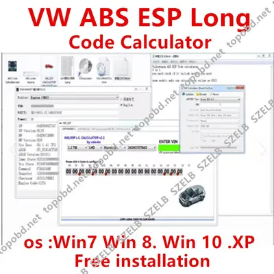 Newest Software for VW ABS ESP Long Code Calculator Helper MK60EC1 ABS ESP Long Code Calculator software+ unlimited install