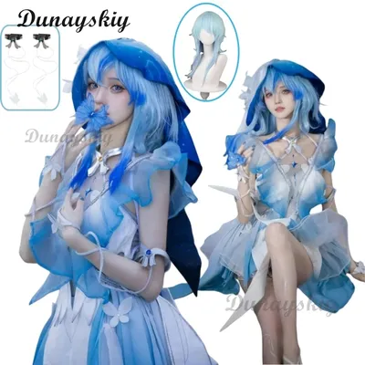 Die Shorekeeper Cosplay Wuthering Waves Stephanie McKeon Kostüm Perücke Schönes Kleid Uniform Frauen Spielanzug Halloween Party Outfit Image
