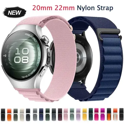 20/22 mm Nylonarmband für Huawei Watch 5 GT5 Pro GT5/4 46 mm Armbandband Huawei Watch 4/3 Xiaomi Watch S4-3-2 Garmin Vivoactive 6